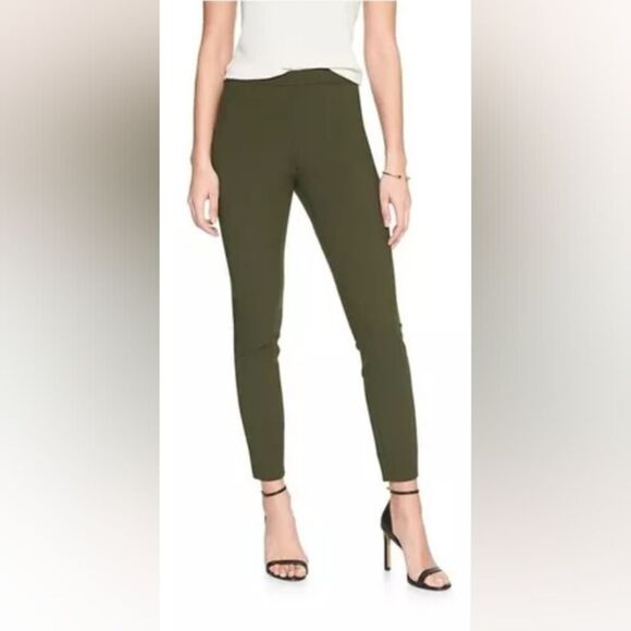 Banana Republic Factory olive green women's devon legfings size 0 - Picture 1 of 7